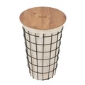 Cos de rufe, Puqa Design, Hazel, 33.5x35.5x60 cm, PAL, Stejar / Negru