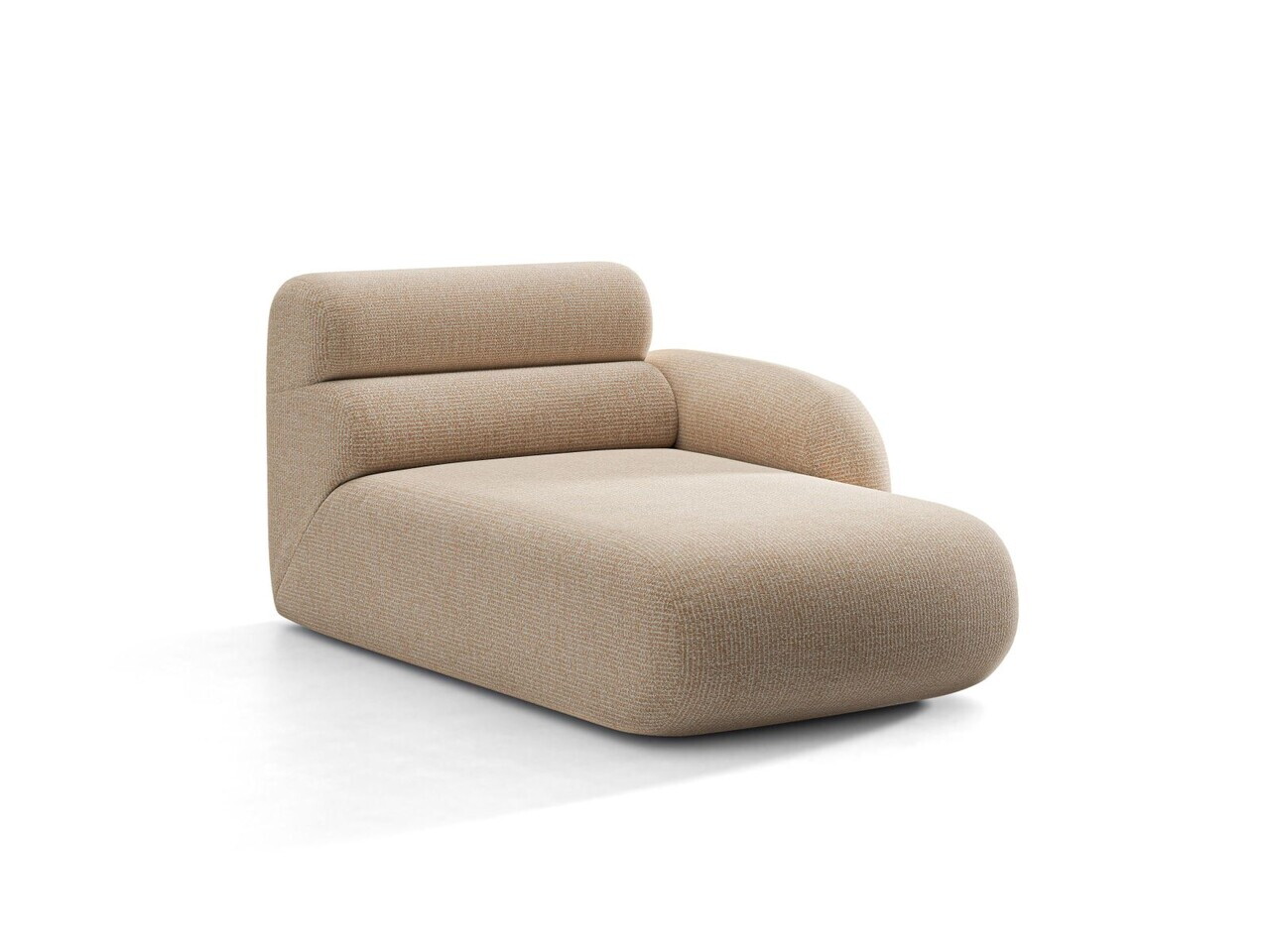 Sezlong living dreapta, Neo, Micadoni Home, 110x165x83 cm, tesatura Chenille Silencio, bej sand — imaginea 6