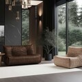 Canapea 2 locuri, Atelier del Sofa, 560ARE5216, Frame: No Frame Fountain Support With Chipboard, Maro