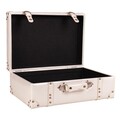 Valiza decorativa Creaciones Meng, 44x16x30 cm, MDF, alb