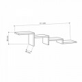 Raft pentru perete, Homitis, Step - Anthracite, 20x110x22 cm
