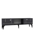 Comoda TV, Olivia, Madera, Antracit / Argintiu