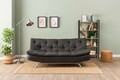 Canapea extensibila cu 3 locuri, Futon, 859FTN2896, Metal , Gri inchis