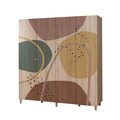 Dulap pentru haine, Vella, Loni 4 -911, 180x192x52 cm, PAL, Sonomo