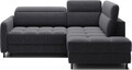 Coltar extensibil dreapta 3 locuri ELTAP, RT-05AS, Barea, 208x160x100 cm, lemn/poliester, gri inchis