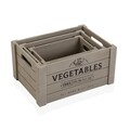 Set 3 cutii pentru depozitare Vegetables, Versa, 35 x 25 x 17 cm, lemn
