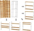 Raft de depozitare multifunctional Songmics, 60x15x55 cm, bambus, alb/natural