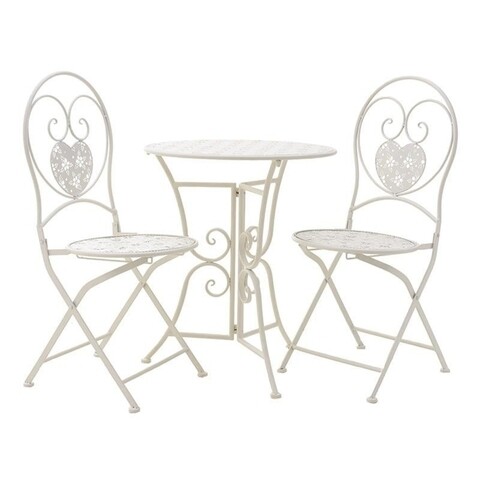 Set mobilier de gradina White, InArt, 3 piese, alb