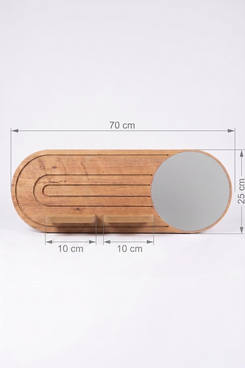 Raft de perete, Hanah Home, Artmtkwll8-Oak, MDF, Stejar — imaginea 4
