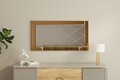 Oglinda decorativa, Siam, Pierre, 60x120x2.2 cm, MDF , Bronz / Alb