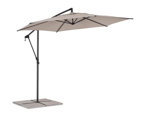 Umbrela pentru gradina / terasa Tropea, Bizzotto, Ø 300 cm, stalp Ø 46-48 mm, otel/poliester, grej 300