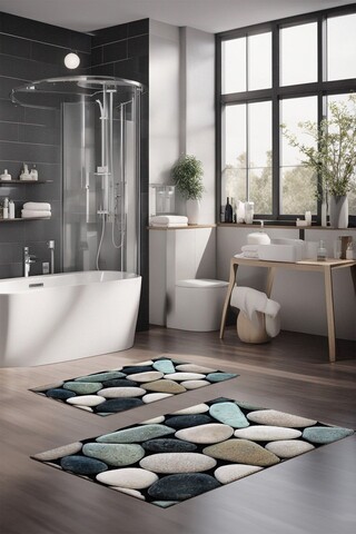 Set covorase de baie, Cartwright, CT-5264, Poliester, Multicolor
