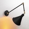 Aplica de perete Berceste N-682, Noor, 20 x 56 cm, 1 x E27, 100W, negru