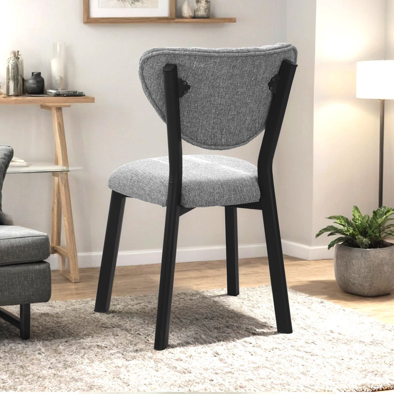Scaun, Hanah Home, Elma, 47x85x45 cm, Gri - view 3