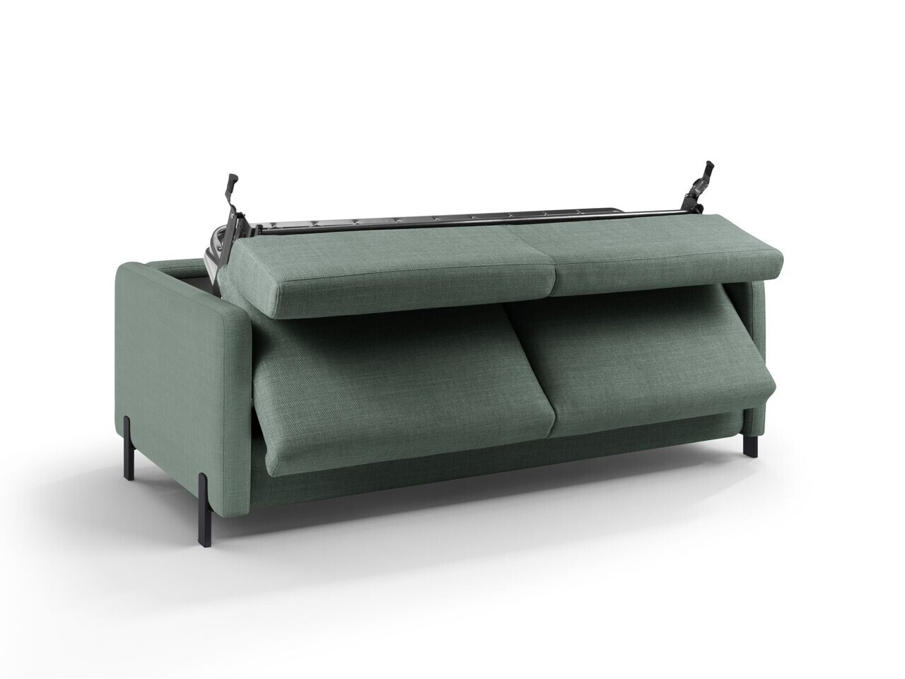 Canapea extensibila 3 locuri, Gloria, Micadoni Home, 206x102x88 cm, tesatura structurata, verde menta — imaginea 4