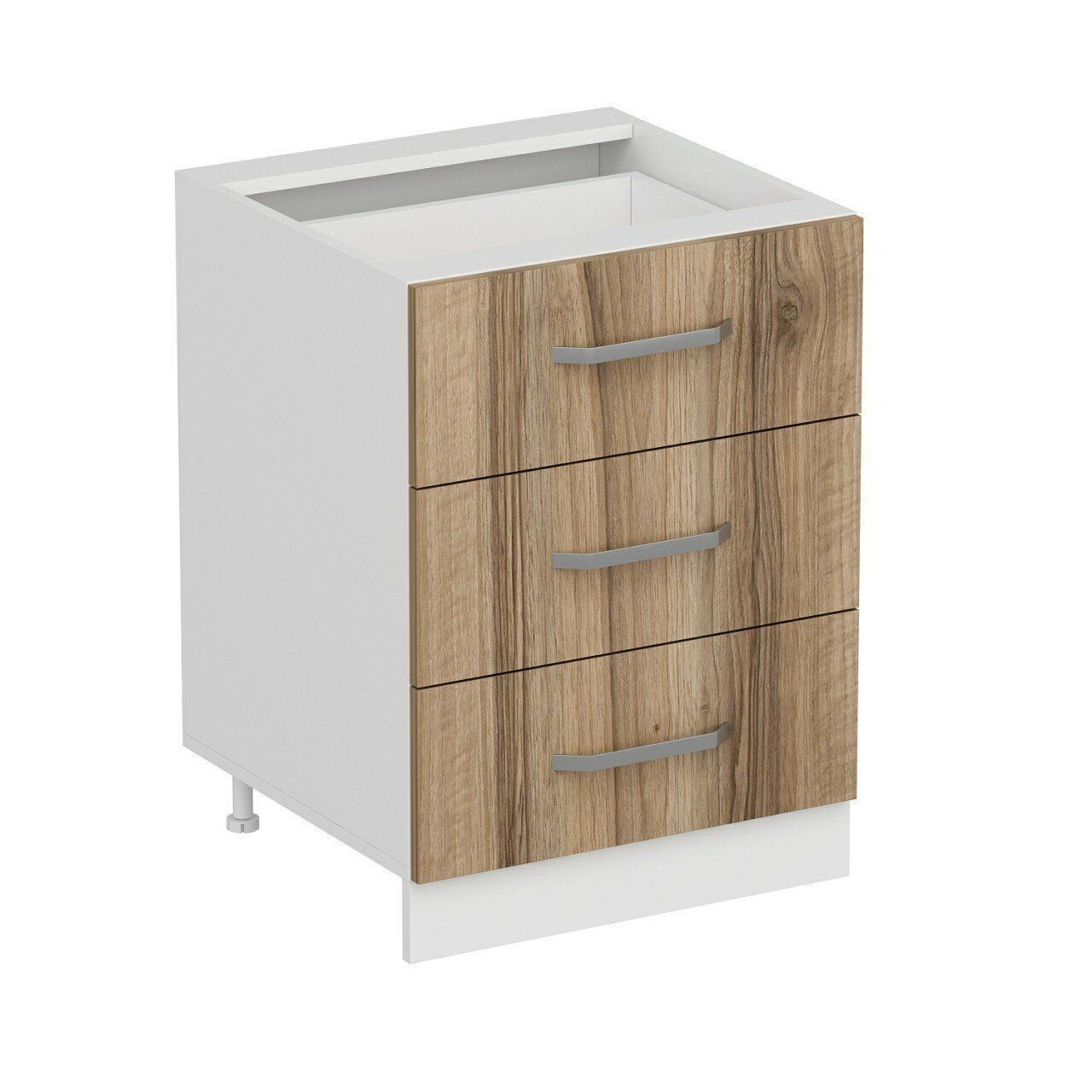Dulap pentru bucatarie, Hanah Home, Minar, 60x87x58 cm, Alb / Dore — imaginea 4