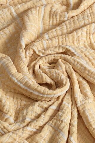 Cuvertura Double Pique, 220x240 cm, muselina din 100% bumbac, Etno, Viaden, galben mustar