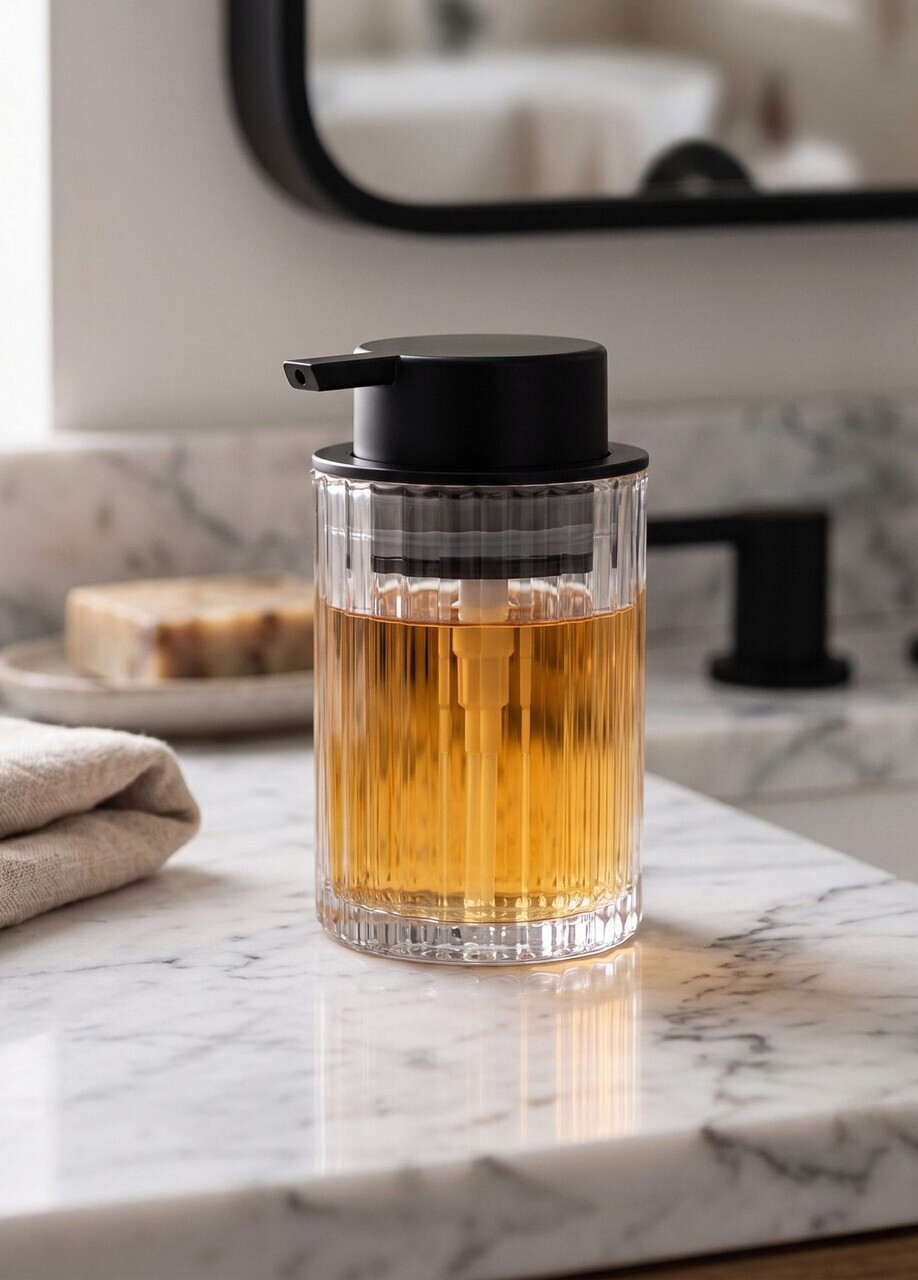 Dozator sapun lichid L'essentiel Maison SBN0111 7x7x13 cm Sticla Transparent