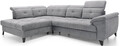 Coltar extensibil stanga 5 locuri ELTAP, LT-04REL, Inferne, 297x210x107 cm, lemn/poliester, gri