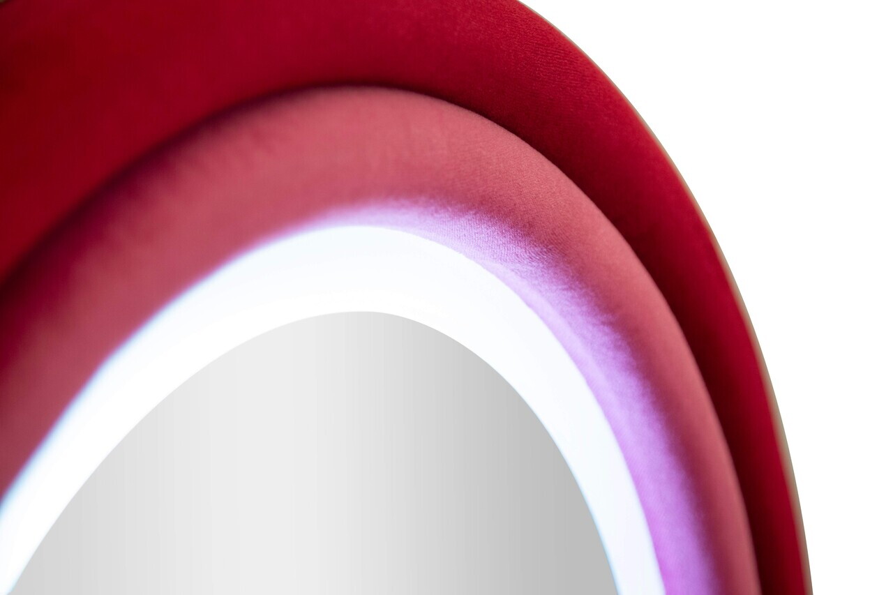 Oglinda de perete cu LED, Irregular Frame, Mauro Ferretti, MDF, 60x160 cm, roz/mov — imaginea 7