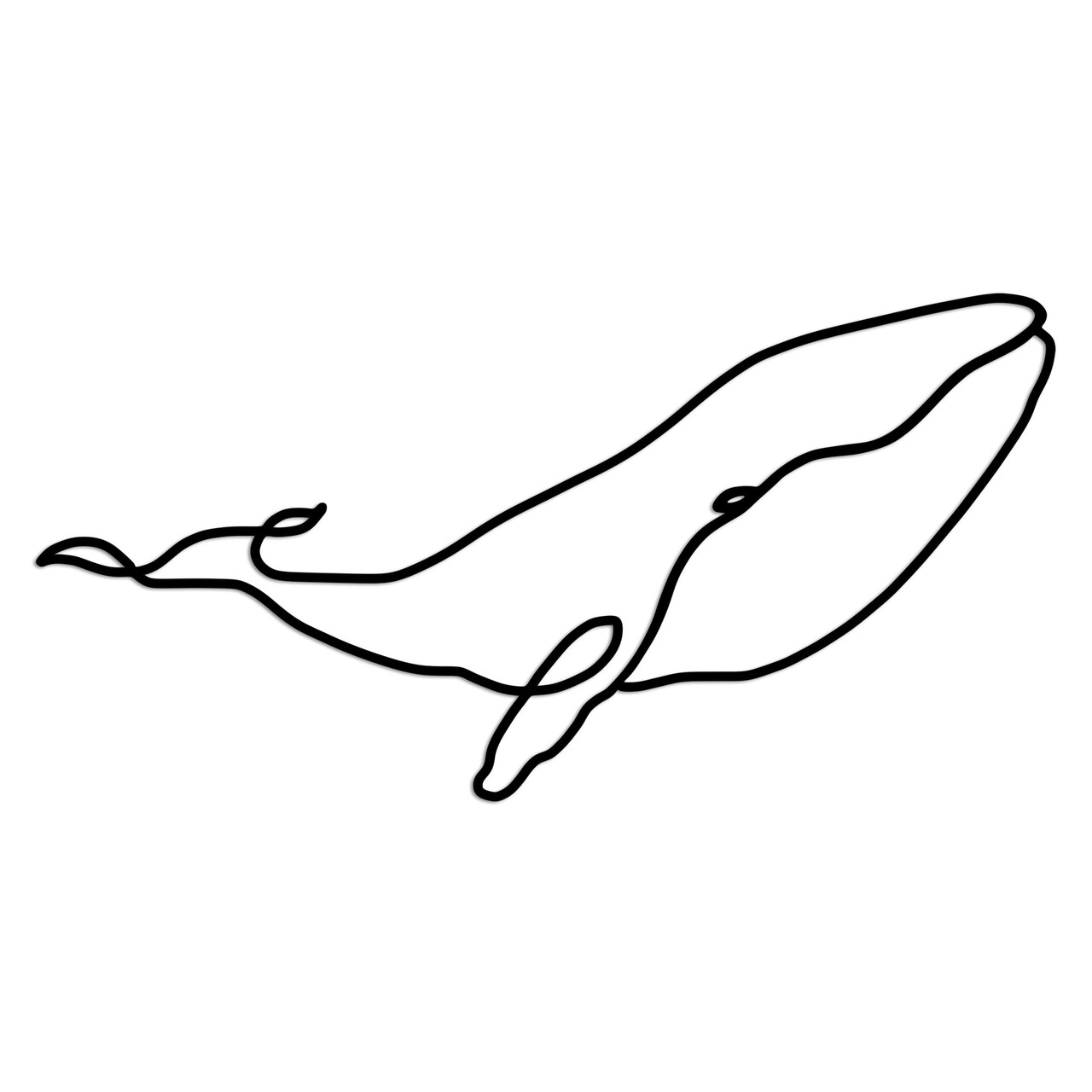Decoratiune de perete, Whale, Dimensiune: 70 x 34 cm, Negru - view 5