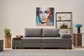 Canapea extensibila 3 locuri, Balcab Home, 825BLC4310, Lemn, Gri