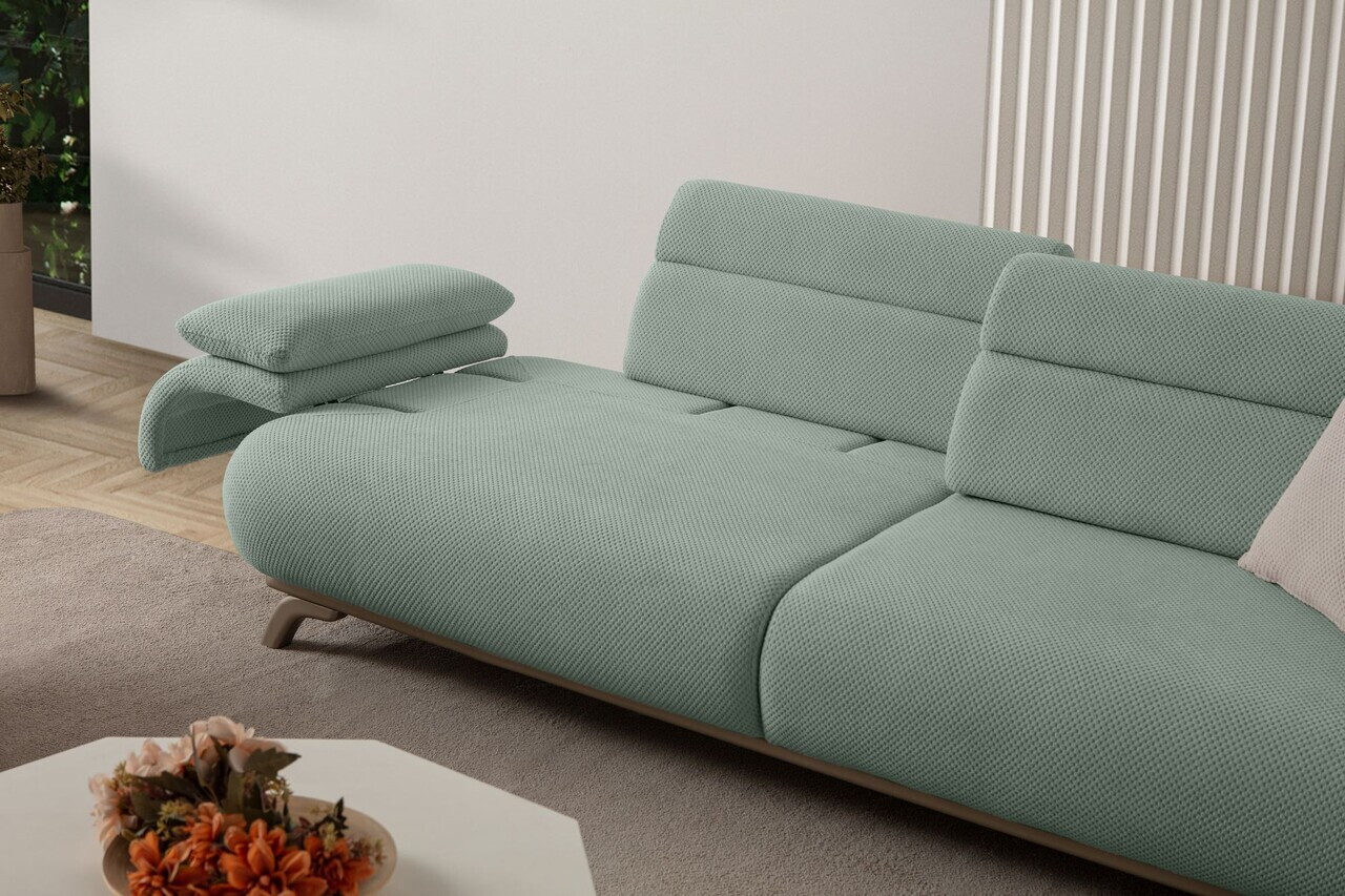 Canapea 3 locuri, Atelier del Sofa, 752EST1140, Lemn de carpen/PAL melaminat, Verde - view 3