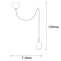 Candelabru, Nitid, Kabluni - MR - 925, E27, 100 W, metal