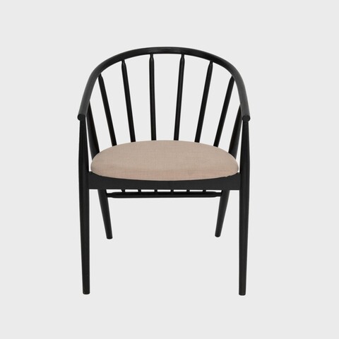 Scaun Calido, Homla, 58x55x78 cm, lemn/poliester, negru