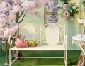 Banca de gradina Giselle, Bizzotto, 115x60x92 cm, otel, crem
