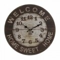 Ceas de perete InArt, Welcome, 34 cm, lemn de mesteacan