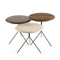 Set masute 3 piese, Tuvalle, Tuval 071, Maro / Antracit / Crem