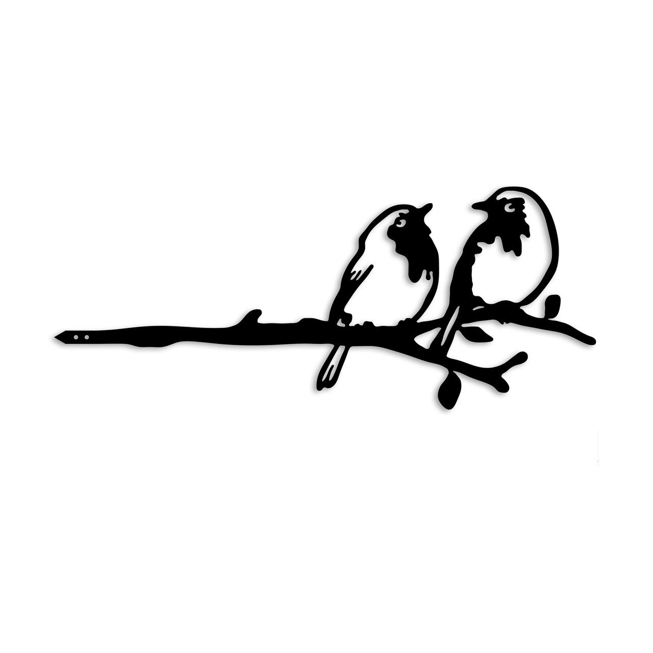 Obiect decorativ de grădină, Bird On The Branch 06, 50x20 cm, Negru - view 4
