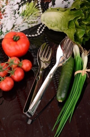 Cleste pentru salata, Kosova, inox, 24 cm