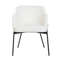 Scaun Fluffy, Homla, 60x57x78 cm, metal/poliester Boucle, ecru