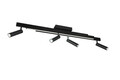 Plafoniera Zeno, TRIO, 133x8.5x15 cm, 5.5W, 12W, 4x SMD, 1x SMD, metal, negru mat