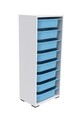 Dulap multifunctional, Estella, Cara 8N, Alb/Albastru