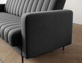 Canapea extensibila 3 locuri ELTAP, Roneyy, 212x89x86 cm, lemn/poliester, gri inchis