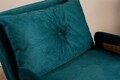 Canapea extensibilă cu 1 loc, Futon, 859FTN2333, Metal , Verde petrol