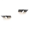 Raft de perete 2 piese WR042, Evila Originals, 21x6x15 cm, lemn de carpen, negru/alb