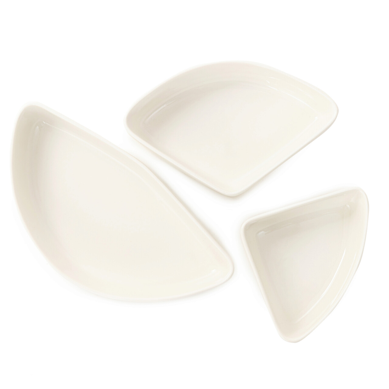 Set 3 boluri servire cu suport Felko, Homla, 24 cm, portelan/plastic, alb/negru