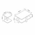 Masuta de cafea, Hanah Home, Via, 40.9x45.4x40.6 cm, Travertin / Luminos