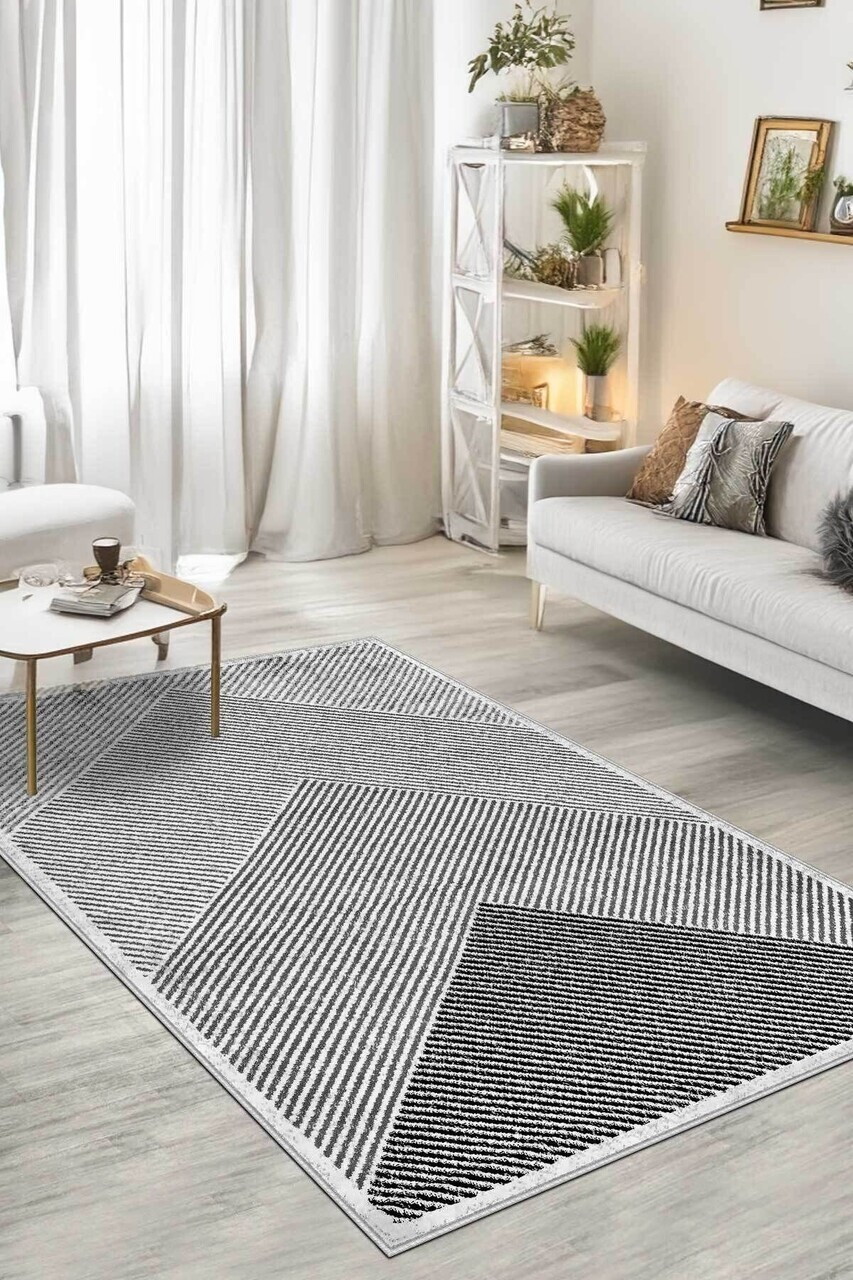 Covor, CLR-SLN-7247-HALI-322, 60x200 cm, Poliester, Gri