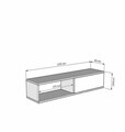 Dulap, Hanah Home, Didema, 120x25.5x30 cm, Stejar Safir / Alb