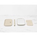 Oglinda cosmetica cu tava, Brabantia, Soft Beige, reglabila la 360 grade, factor marire x 5, 20x12.6x28.3 cm, polipropilena, bej