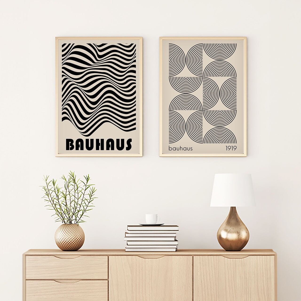 Set 2 tablouri decorative Huhu247 Cadru: 100% LEMN MASIV (Grosime: 2 cm) Multicolor