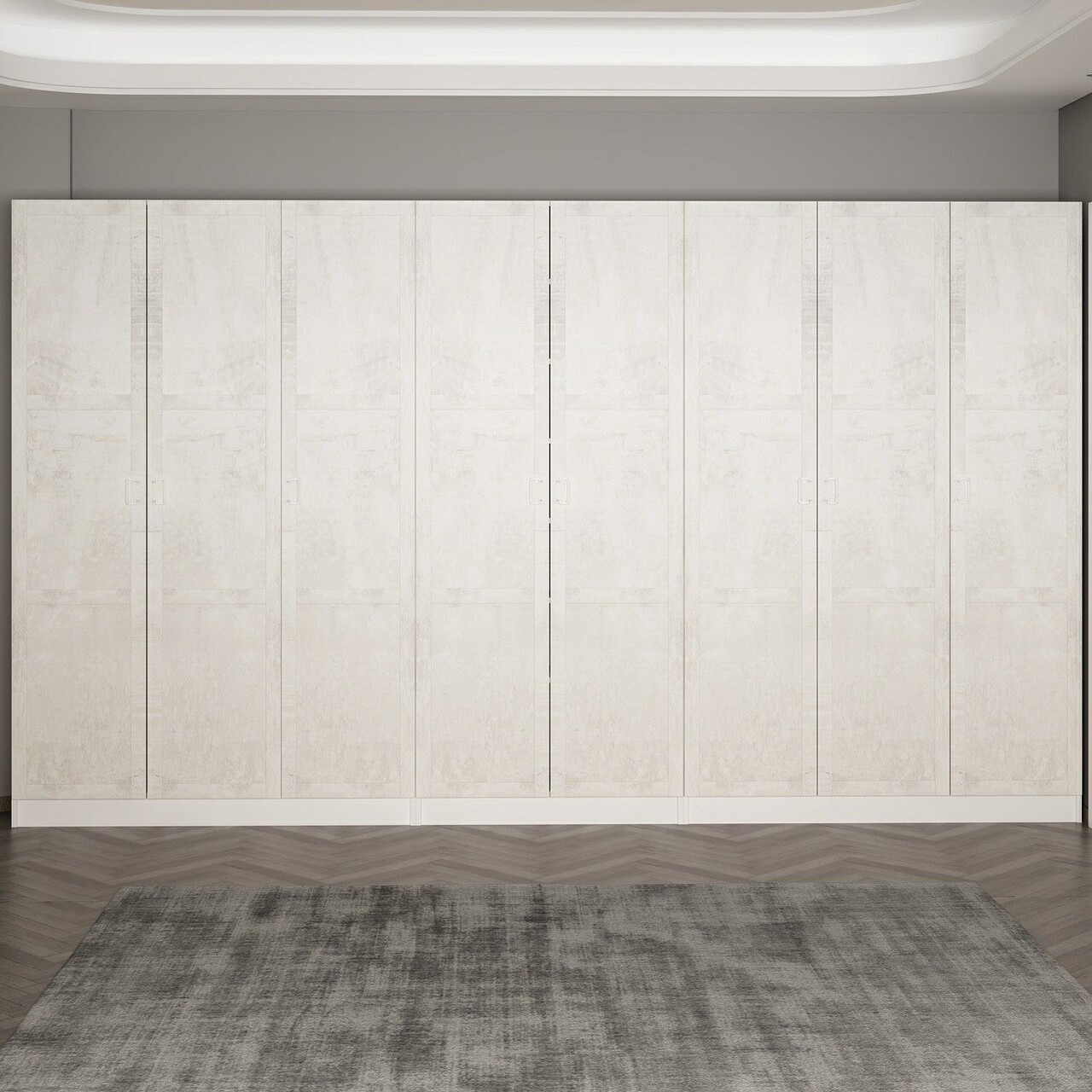 Cuier de perete, Minerva, Noah, 360x210x35 cm, PAL, Alb - 1 | YEO