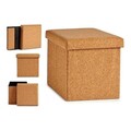 Cutie cu capac Cork, Gift Decor, pliabila, 31 x 31 x 31 cm, MDF/pluta