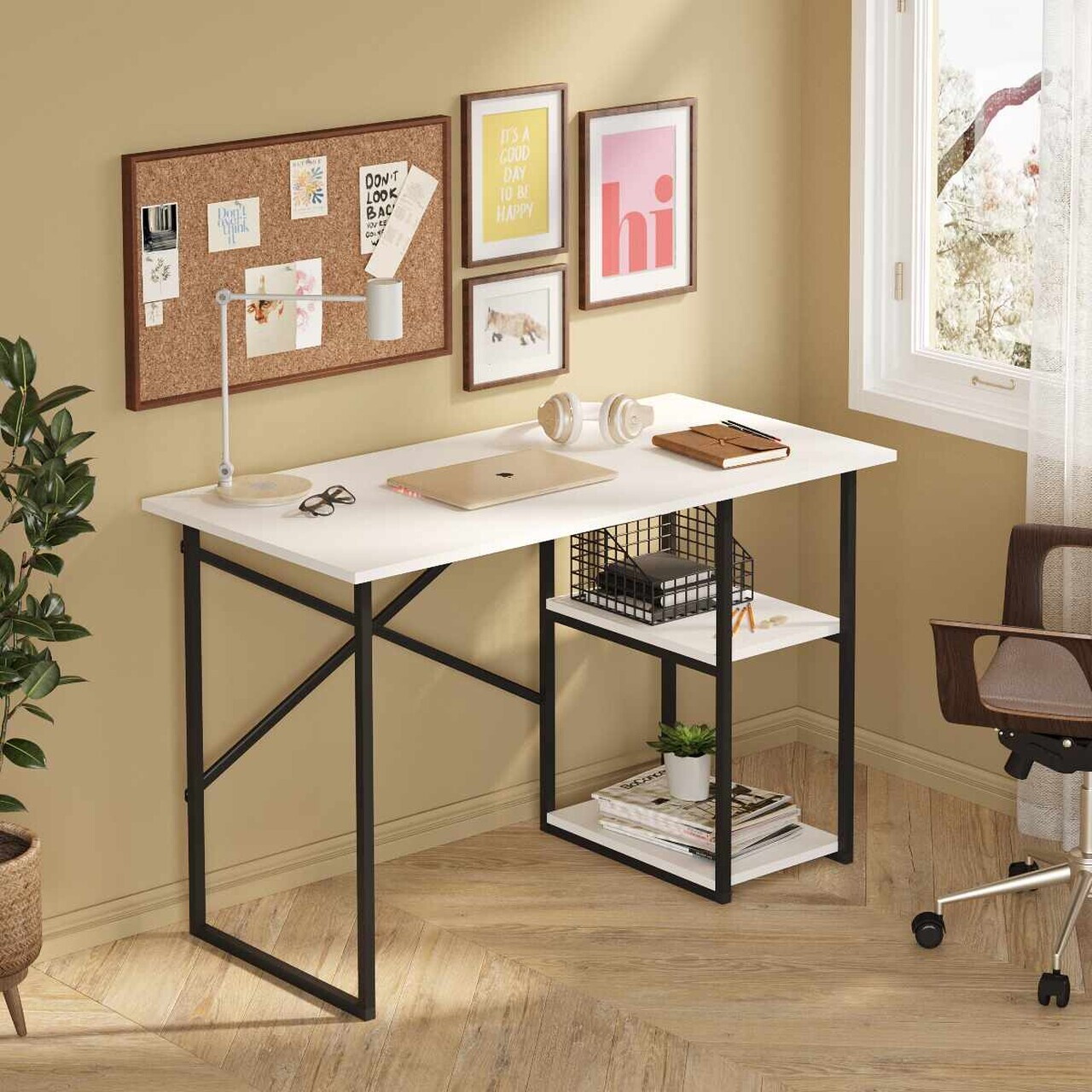 Birou Hanah Home Vienna 120x76x60 cm PAL Alb