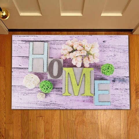 Covoras de intrare Home, Casberg, 38×58 cm, poliester, mov Casberg